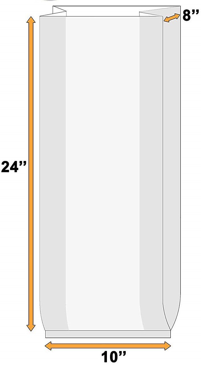 10X8X24 CLEAR BAG