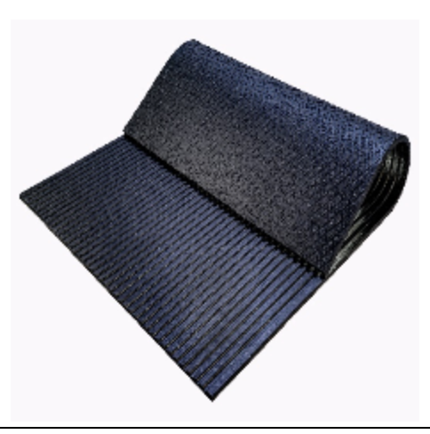 Rubber Stable/Cow Mat - Diamond Top with Grooved Bottom - Straight Edge