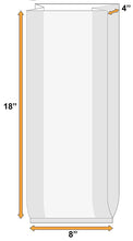Load image into Gallery viewer, 8X4X18 CLEAR BAGS
